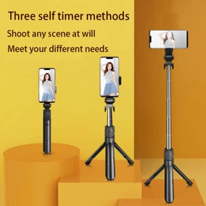 Support téléphone trépied selfie stick 40 pouces + télécommande Bluetooth pour diffusion en direct - Photo 1 sur 14