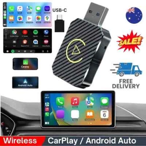 2 in1 Wireless Carplay Android Auto Adapter WiFi BT Auto Connect USB Dongle AU - Picture 1 of 9