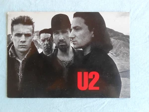 U2 POSTCARD / CARTOLINA /Bono/The Edge/rock/pop/new wave/fanclub/Made In Italy - Imagen 1 de 2