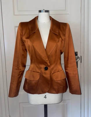 Chaqueta Blazer Vintage Yves Saint Laurent Rive Gauche YSL Seda/Acetato Talla FR 40  Foto 1 de 4