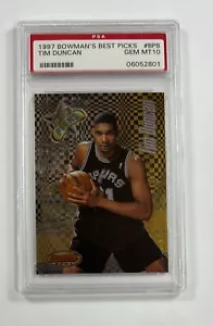 1997 Bowman's Best Picks #BP8 Tim Duncan PSA 10 gemme ottime condizioni GC38-2801 - Foto 1 di 2