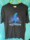 Yellowstone T-shirt, Black, Old Faithful Geyser, Size L