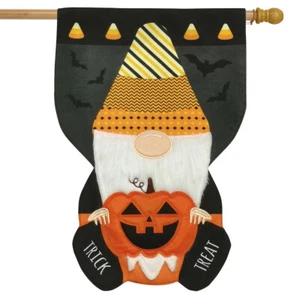 Briarwood Lane Halloween Gnome Burlap House Flag - Picture 1 of 4
