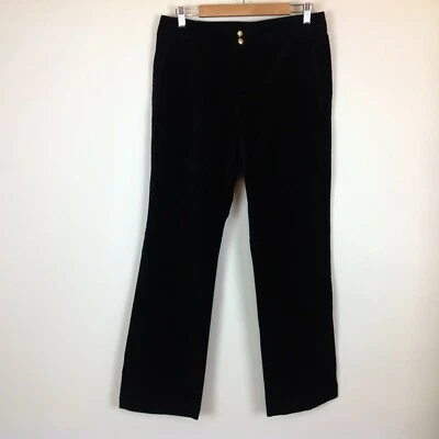 Pantalones de terciopelo negro Chaps Ralph Lauren para mujer 10  Foto 1 de 4
