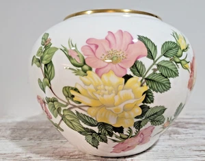 Wedgwood Royal Horticultural Society Vase 1980 Sommerblumen Porzellan 5-1/4" - Bild 1 von 4