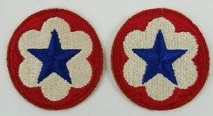 Army Service Forces OD Border White Back Patch seconda guerra mondiale vintage - Foto 1 di 2