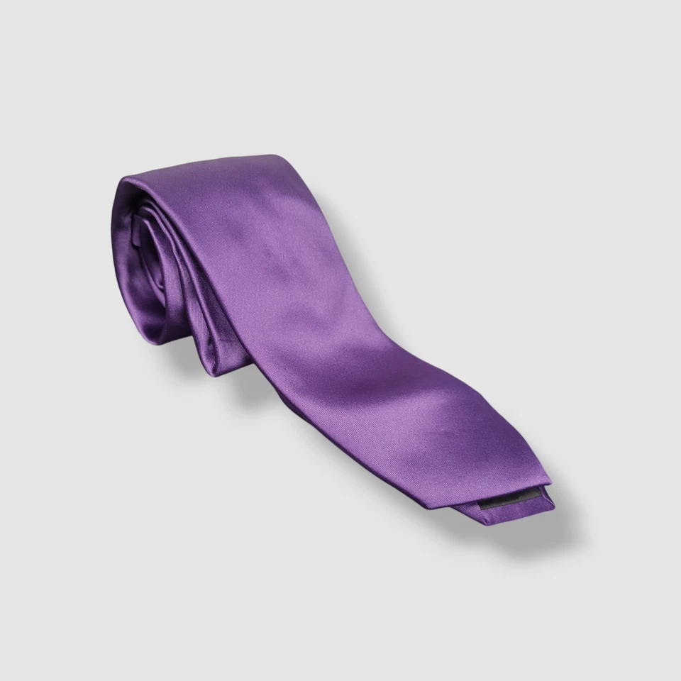 Perry Ellis Men Purple Solid SKINNY Width 3.25" Neck Tie Dress Casual C25
