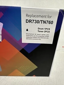 DR730 Drum unit TN760 Toner for Brother MFC-L2750dw L2710dw HL-L2370dw L2395dw - Picture 1 of 6