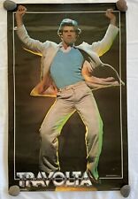 John Travolta Dancing White Suit Blue Shirt Vintage Poster 21 x 32 inches #55