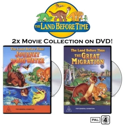 The Land before Time | 2-Movie Collection (DVD, 2-Disc) PAL Region 4 (Journey to - Image 1 of 4