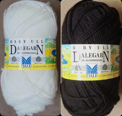 1 Skein – Baby Ull by Dale Garn - 100% Merino Wool -  2 Colors Available - Image 1 of 4
