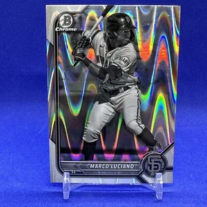 Marco Luciano 2022 Bowman Draft Black & White RayWave Refractor Giants #BDC-129 - Picture 1 of 2