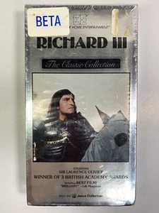 SEALED Richard III BETA BETAMAX Sir Laurence Olivier The Classic Collection Film - Picture 1 of 5