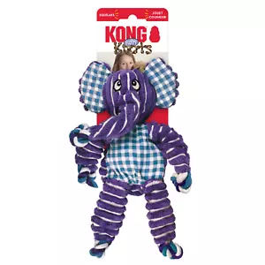 Kong Floppy Knots Elephant Squeaky Rope Fun Tug & Toss Dog Toy ~ PICK SIZE - Picture 1 of 3