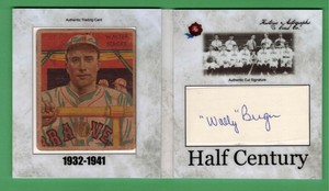 2020 HA HALF CENTURY WALLY BERGER CUT AUTOGRAPH & 1935 DIAMOND STARS BECKETT COA