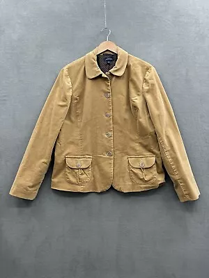 Lands' End Blazer Jacket Women’s Large Corduroy Beige Tan - Image 1 of 4