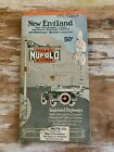 Vintage Nufold Road Guide travel fold out map New England hotels routes EVC 1930