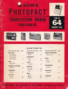 Esquemas de primera edición manual de servicio de transistores Sams TSM 64 - Imagen 1 de 1