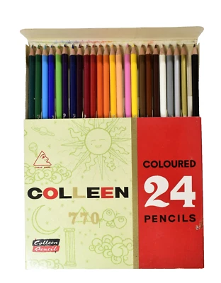 🖍️COLLEEN 24 COLOURED PENCILS 770 w/Box Japan incl. Metallic Polycolour Vintage - Image 1 of 4
