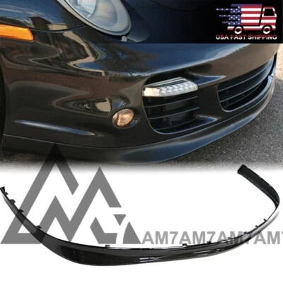 AM7 Design Carbon Fiber Front Lip Spoiler For 2007-2013 Porsche 997 991 Turbo - Image 1 of 4