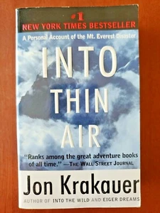 Into Thin Air: A Personal Account of the Mt. Everest Disaster by Jon Krakauer - Picture 1 of 8