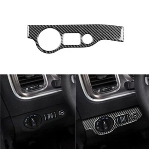 For Dodge Challenger 2015-2020 Carbon Fiber Headlight Decor Trim Cover 2pcs new - Foto 1 di 9