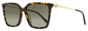 Jimmy Choo Square Sunglasses Totta /G 086HA Havana/Gold 56mm - Picture 1 of 2