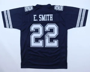EMMITT SMITH SIGNED AUTOGRAPHED DALLAS COWBOYS CUSTOM JERSEY JSA COA - Picture 1 of 3