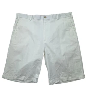 Bobby Jones Chino Golf Shorts Men 38 WHITE Flat Front - Picture 1 of 9