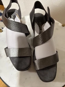 Pedro Garcia Women's Wedge Sandal  Leather/Suede, Size 41/11 - Picture 1 of 14