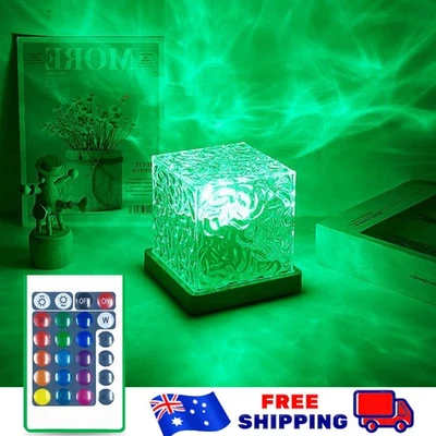Cube Northern Lights Water Wave Night Light w/Remote LED Atmosphere Lamp AU - image 1 of 4