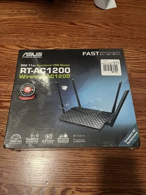 Asus RT-AC1200 Dual Band 2.4Ghz/5Ghz Wi-Fi Router; supports VPN cap; NEW In Box! - Image 1 of 2