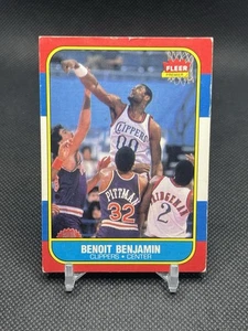 1986-87 Fleer Benoit Benjamin #8 Rookie RC VG-EX Los Angeles Clippers - Picture 1 of 2