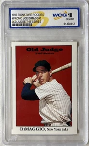 Joe DiMaggio 1995 Signature Rookies Old Judge T-95 Series Promo Card WCG 10 GEM - Picture 1 of 2
