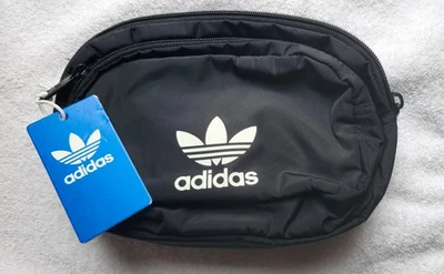 Adidas Originales Sport 2.0 Paquete de Cintura/Bolso de Festival Negro+Blanco Logo del Trifolio Nuevo con Etiquetas Foto 1 de 4