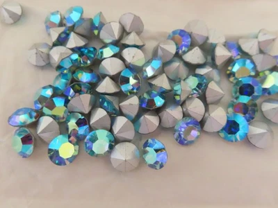 Pack Completo 72 Estrás Swarovski 40ss Aguamarina AB/laminado. #1100 Foto 1 de 2