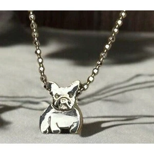 Alex Woo Sterling Silver French Bulldog Pendant Necklace Designer Frenchie Dog - Picture 1 of 16