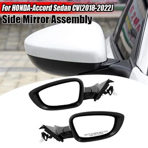 For Honda Accord 2018 2019 2020 2021 2022 1.5L Pearl White Side Mirror Pair 3Pin - Picture 1 of 13