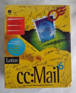 Vintage 1996 Lotus cc:Mail Software V6 Signed By Development Team New / Sealed - Picture 1 of 17
