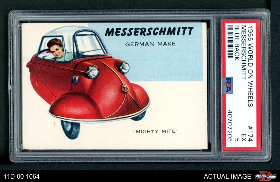1954 Topps World on Wheels #174 Messerschmitt VARIATION SHORT-PRINT PSA 5 - EX - Image 1 of 1