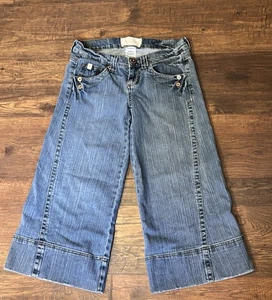 Vintage Z Cavaricci Jeans Damen Wide Leg Cropped Denim Größe 3 Capri Y2K - Bild 1 von 7