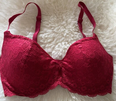 Isaac Mizrahi Fabtech 34D Red Lace Bra - Image 1 of 4