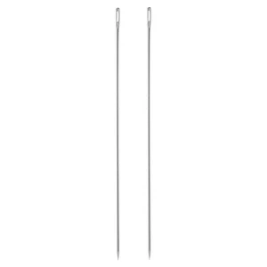 Agujas de coser largas a mano 2 piezas, aguja de ojo grande resistente de 10" de largo para coser - Imagen 1 de 7