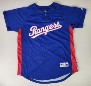 Authentic Texas Rangers Majestic Cool Base Jersey Youth Large Mark Teixeira #23 - Picture 1 of 12