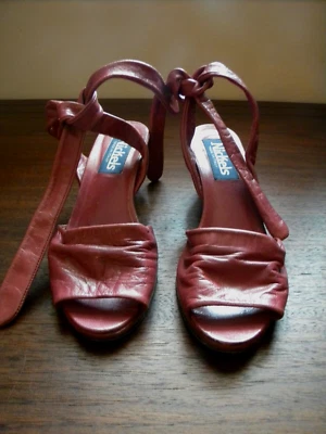 Sandalias alpargata vintage de cuero níquel 5 1/2 B Italia Foto 1 de 4