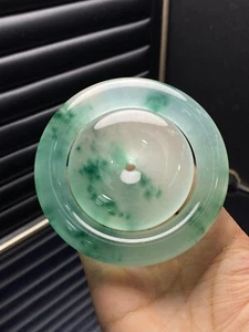 Rare Natural AAA Icy Green Myanmar Jade jadeite Bracelets Pendant Sets - Picture 1 of 9