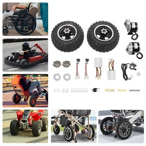 Kit conversione ruota motrice motore doppia ruota per scooter elettrico spiaggia 350W - Foto 1 di 24
