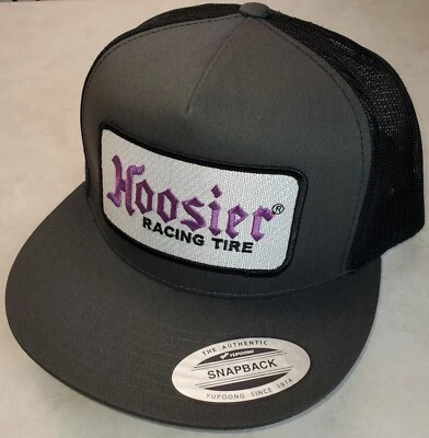 Hoosier Racing Tire Patch Yupoong Trucker Hat Classic 6006 Snapback Charc/Black - Image 1 of 4