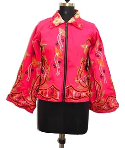 Indian Rajasthani Banjara Vintage Old Beaded Hand Embellished Boho Women Jacket - Picture 1 of 10