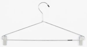 25 Kleiderbügel Hosenbügel Klammerbügel Metall Designbügel 43 cm Rockbügel Bügel - Bild 1 von 2